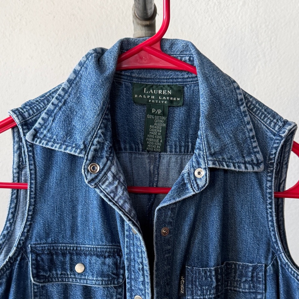 Vintage 90 Lauren Ralph Lauren Denim Dress Size P/P